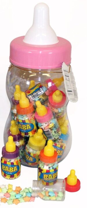 Foreign Candy Giant Baba Pink Baby Girl 13" Bottle 20pc